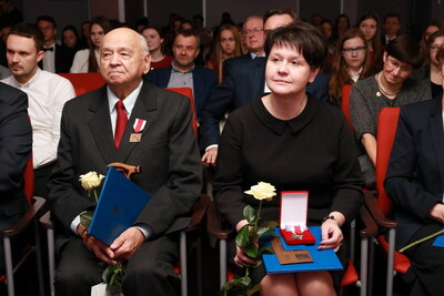 Barbara Koronkiewicz i dr Walenty Jabłoński