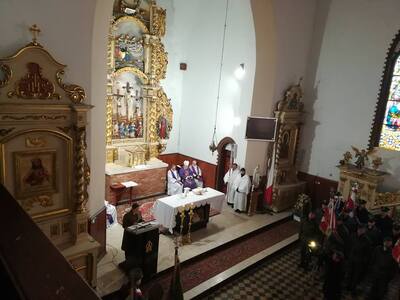 Msza święta w kościele w Miłomłynie