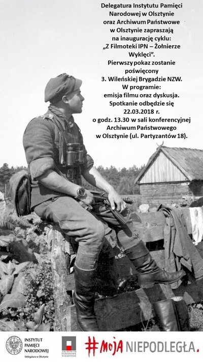 Plakat inauguracyjny cyklu: „Z filmoteki IPN - Żołnierze Wyklęci”