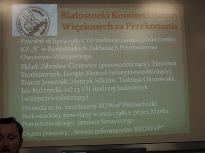 Grzegorz Wołk opowiadał także o białostockiej KPN