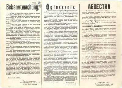 Obwieszczenie niemieckie o zbrodniach z 1943 r.