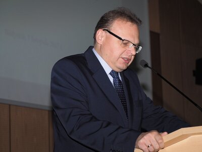 Przesłanie od Prezesa IPN dr. Jarosława Szarka odczytał dr hab. Krzysztof Sychowicz, naczelnik Oddziałowego Biura Badań Historycznych