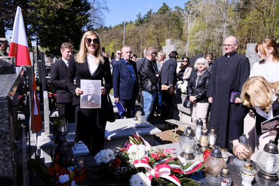 Uroczyste oznaczenie grobu weterana walk o wolność i niepodległość Polski, śp. Jana Łucejki –  11 kwietnia 2024, fot. Paula Prudziłowicz (IPN)