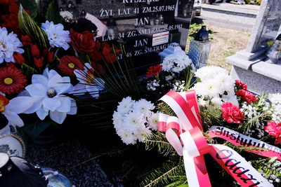 Uroczyste oznaczenie grobu weterana walk o wolność i niepodległość Polski, śp. Jana Łucejki –  11 kwietnia 2024, fot. Paula Prudziłowicz (IPN)