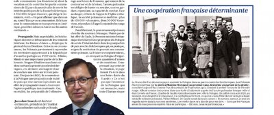 Fragment artykułu prezesa IPN Jarosława Szarka we francuskim „L'Opinion”