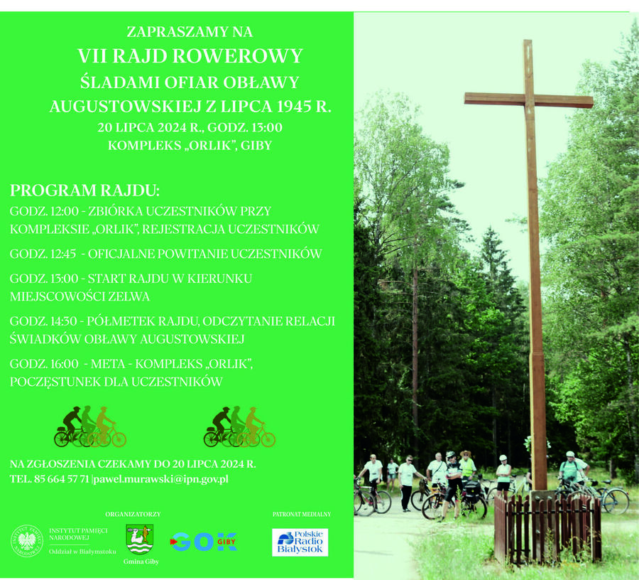 VII edycja Rajdu Rowerowego śladami Ofiar Obławy Augustowskie – 20 lipca 2024