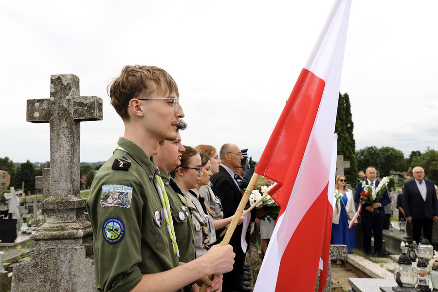 Uroczystość odsłonięcia i poświęcenia wyremontowanego nagrobka ks. kpt. Wiktora Gogolińskiego ps. „Wiktor” – 2 lipca 2024, fot. Paula Prudziłowicz (IPN)