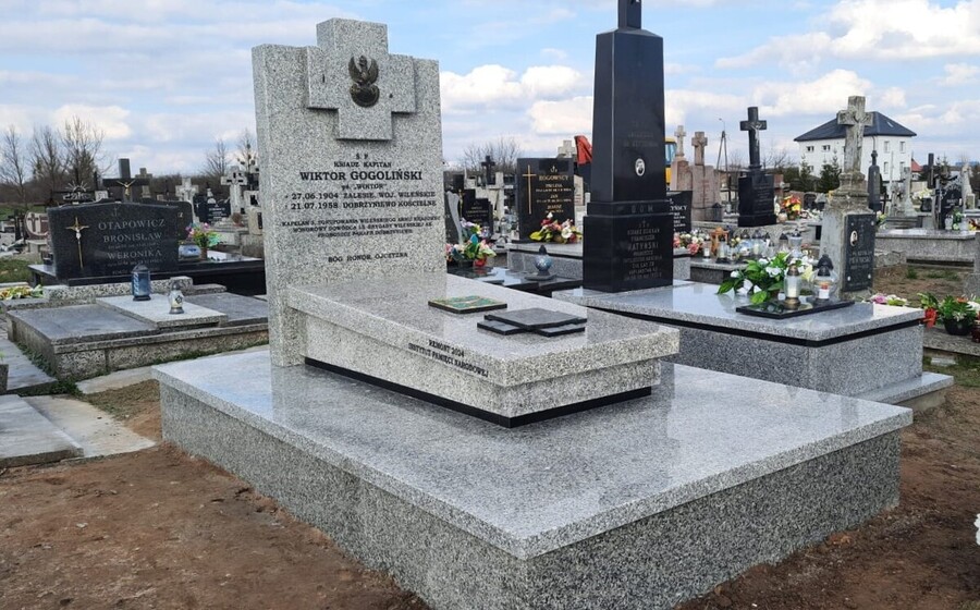 Uroczystość odsłonięcia i poświęcenia wyremontowanego nagrobka ks. kpt. Wiktora Gogolińskiego ps. „Wiktor” – 2 lipca 2024