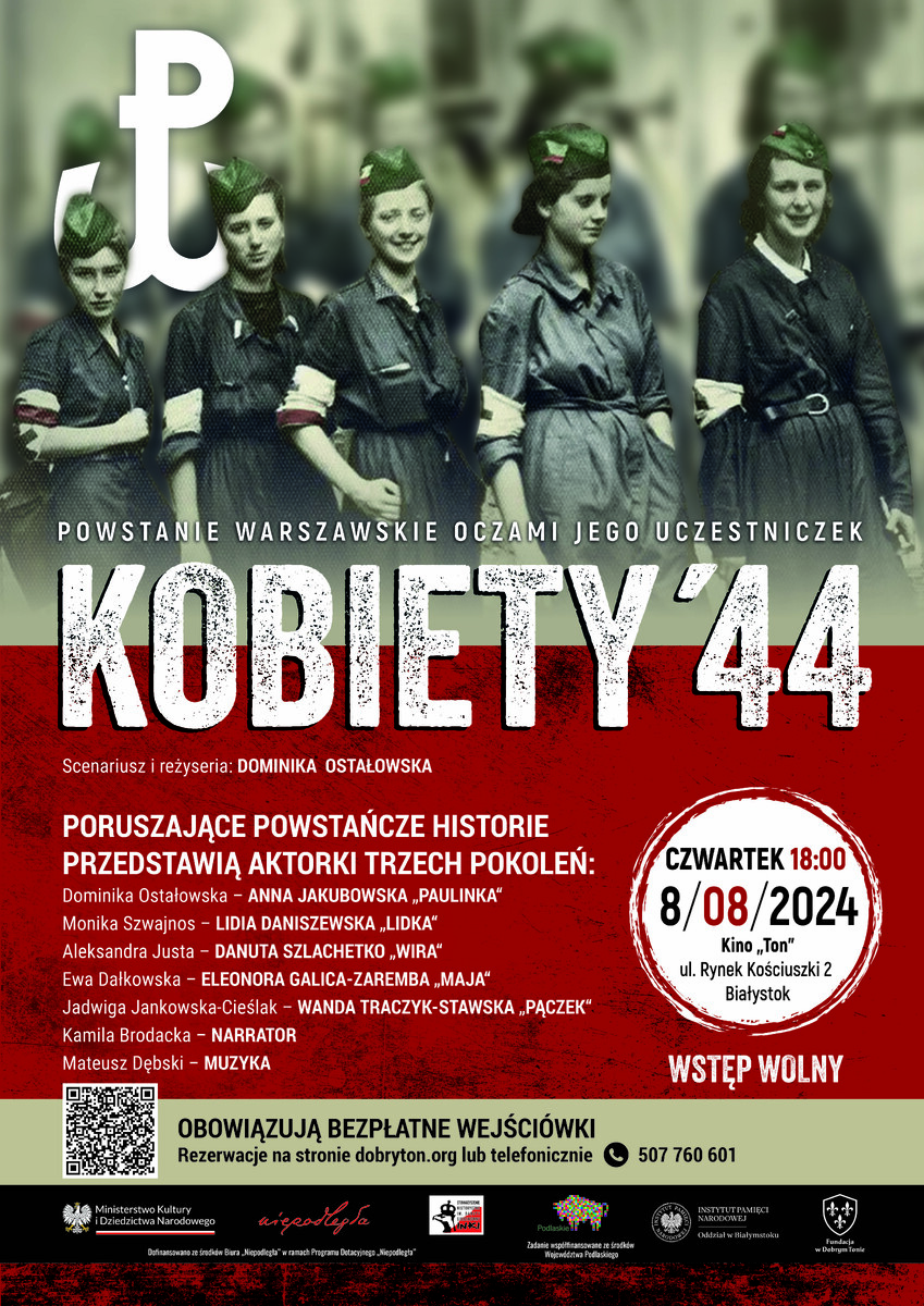 Wydarzenie słowno-muzyczne: Powstanie Warszawskie oczami jego uczestniczek pt. „Kobiety 44” – 8 sierpnia 2024 r.