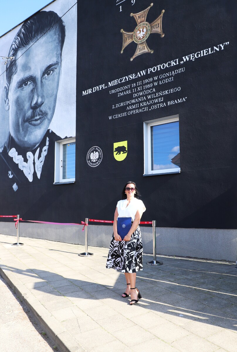 Odsłonięcie muralu mjr. dypl. Mieczysława Potockiego „Węgielnego” w Goniądzu – 4 lipca 2024, fot. Paula Prudziłowicz (IPN)