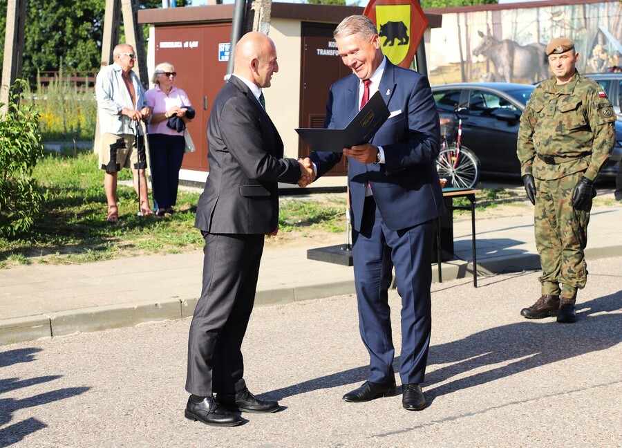 Odsłonięcie muralu mjr. dypl. Mieczysława Potockiego „Węgielnego” w Goniądzu – 4 lipca 2024, fot. Paula Prudziłowicz (IPN)