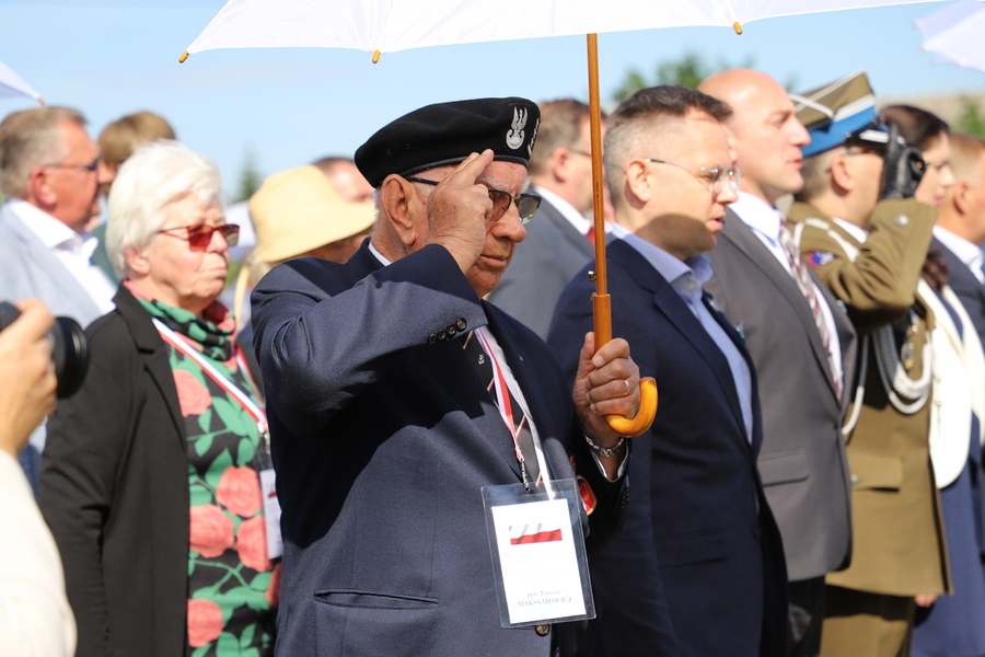 Uroczyste obchody 80. rocznicy operacji „Ostra Brama”. Ceremonia składania wieńców w kwaterze poległych żołnierzy Armii Krajowej w Skorbucianach – 6 lipca 2024, fot. Paula Prudziłowicz (IPN)