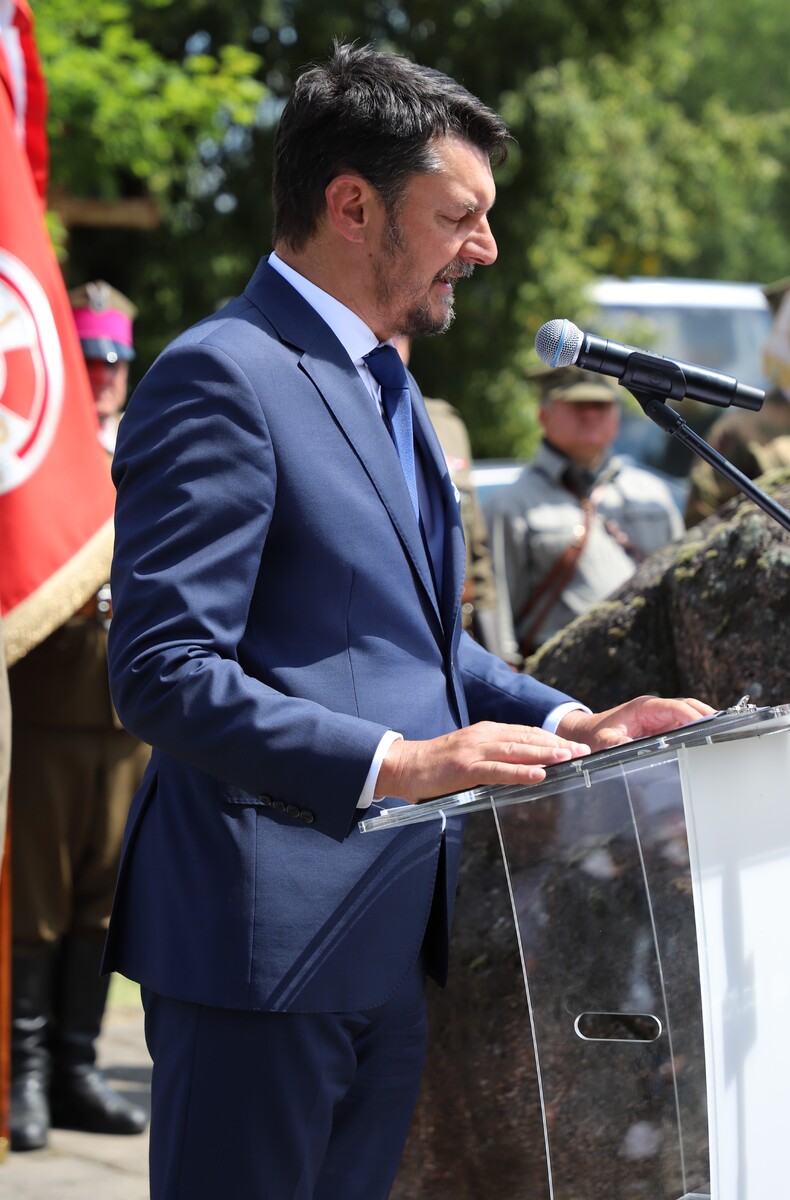 Uroczyste obchody 80. rocznicy operacji „Ostra Brama”. Ceremonia składania wieńców w Boguszach – 6 lipca 2024, fot. Paula Prudziłowicz (IPN)