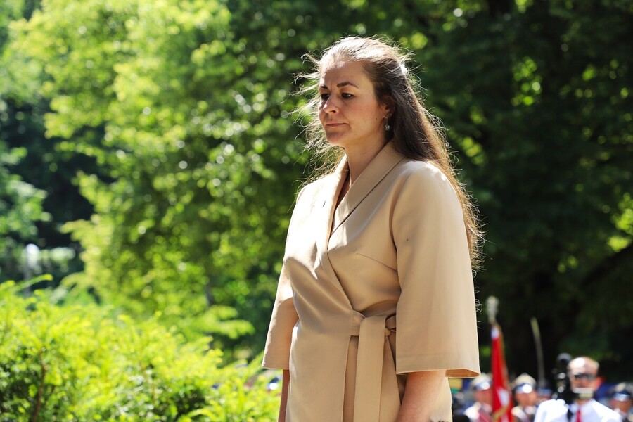 Uroczyste obchody 80. rocznicy operacji „Ostra Brama”. Ceremonia składania wieńców na Cmentarzu na Rossie – 7 lipca 2024, fot. Paula Prudziłowicz (IPN)