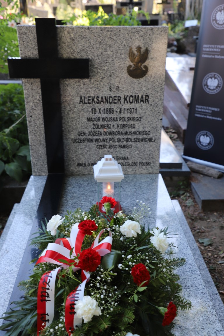 Uroczyste oznaczenie i poświęcenie wyremontowanego grobu śp. mjr. Aleksandra Komara – 13 sierpnia 2024, fot. Katarzyna Dojs (IPN)