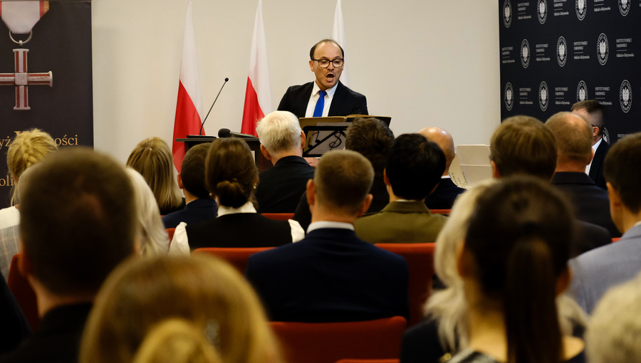 Uroczystość wręczenia działaczom opozycji antykomunistycznej Krzyży Wolności i Solidarności oraz Medali Reipublicae Memoriae Meritum – 12 września 2024, fot. Paula Prudziłowicz (IPN)