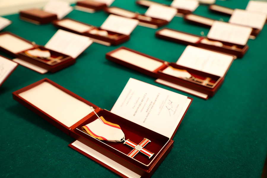 Uroczystość wręczenia działaczom opozycji antykomunistycznej Krzyży Wolności i Solidarności oraz Medali Reipublicae Memoriae Meritum – 12 września 2024, fot. Paula Prudziłowicz (IPN)