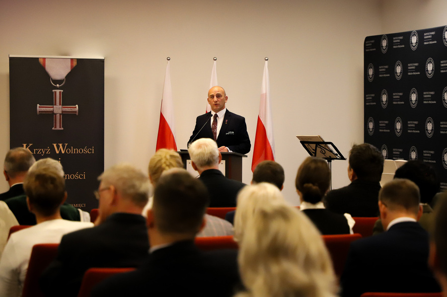 Uroczystość wręczenia działaczom opozycji antykomunistycznej Krzyży Wolności i Solidarności oraz Medali Reipublicae Memoriae Meritum – 12 września 2024, fot. Paula Prudziłowicz (IPN)