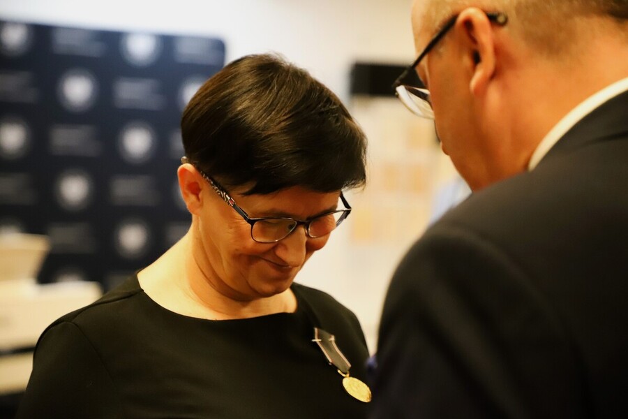 Uroczystość wręczenia działaczom opozycji antykomunistycznej Krzyży Wolności i Solidarności oraz Medali Reipublicae Memoriae Meritum – 12 września 2024, fot. Paula Prudziłowicz (IPN)