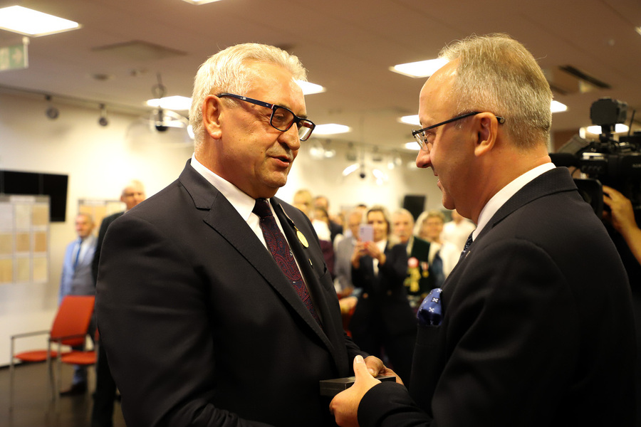 Uroczystość wręczenia działaczom opozycji antykomunistycznej Krzyży Wolności i Solidarności oraz Medali Reipublicae Memoriae Meritum – 12 września 2024, fot. Paula Prudziłowicz (IPN)