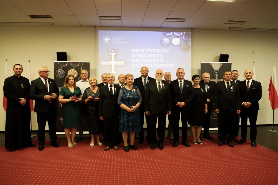 Uroczystość wręczenia działaczom opozycji antykomunistycznej Krzyży Wolności i Solidarności oraz Medali Reipublicae Memoriae Meritum – 12 września 2024, fot. Paula Prudziłowicz (IPN)