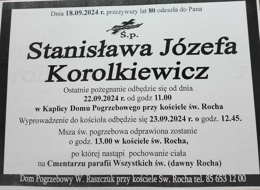 Stanisława Józefa Korolkiewicz