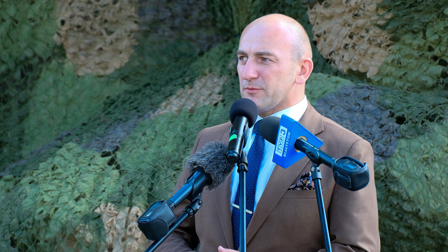 Uroczyste odsłonięcie i poświęcenie wyremontowanego pomnika Armii Krajowej w Dąbrowie Białostockiej – 27 września 2024, fot. Paula Prudziłowicz (IPN)