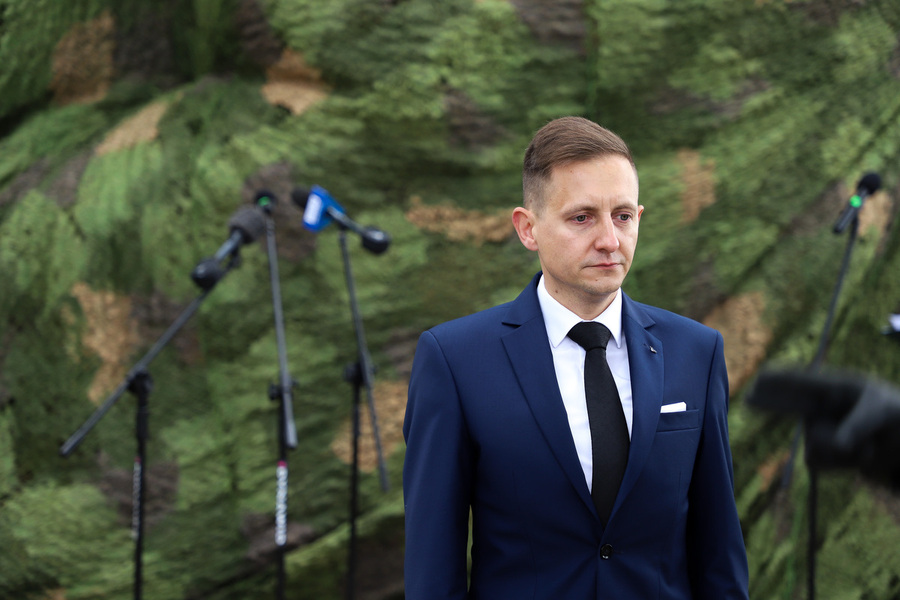 Uroczyste odsłonięcie i poświęcenie wyremontowanego pomnika Armii Krajowej w Dąbrowie Białostockiej – 27 września 2024, fot. Paula Prudziłowicz (IPN)