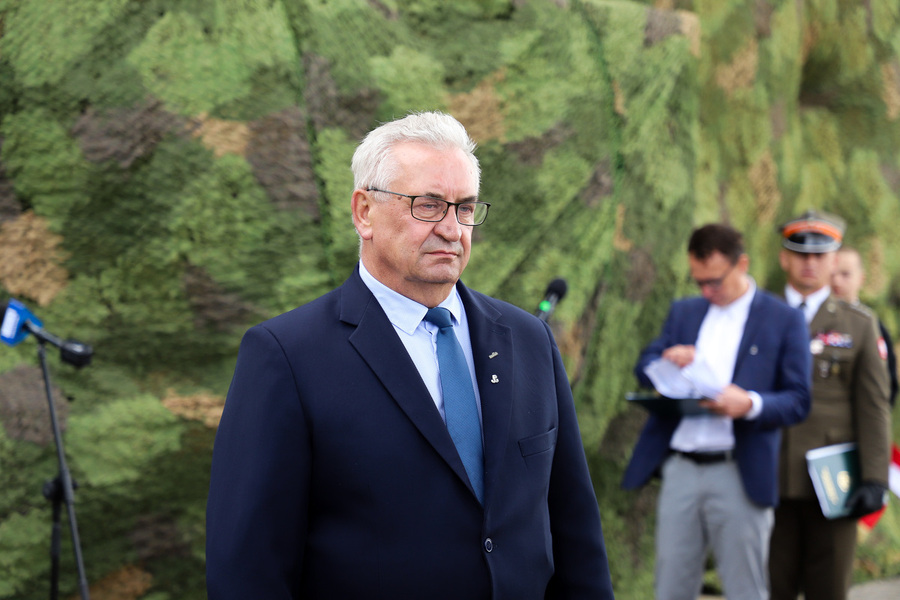 Uroczyste odsłonięcie i poświęcenie wyremontowanego pomnika Armii Krajowej w Dąbrowie Białostockiej – 27 września 2024, fot. Paula Prudziłowicz (IPN)