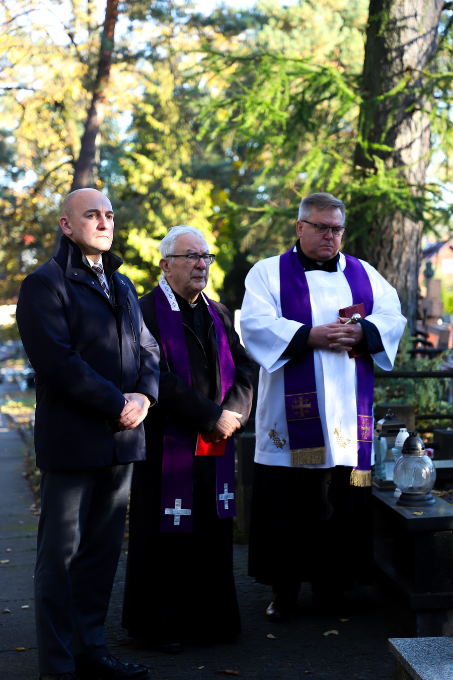 Uroczyste oznaczenie i poświęcenie odnowionego grobu ks. ppłk. dr. Mieczysława Paszkiewicza, wpisanego do ewidencji grobów weteranów walk o wolność i niepodległość Polski – 18 października 2024, fot. Katarzyna Dojs (IPN)
