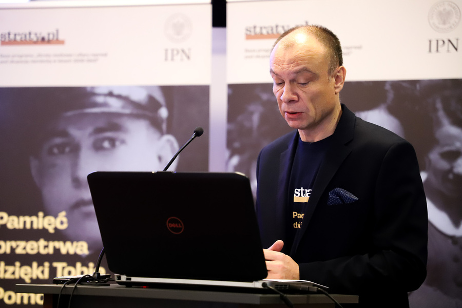 Konferencja prasowa „Straty osobowe i ofiary represji pod okupacją niemiecką w latach 1939-1945” – 31 października 2024, fot. Paula Prudziłowicz (IPN)