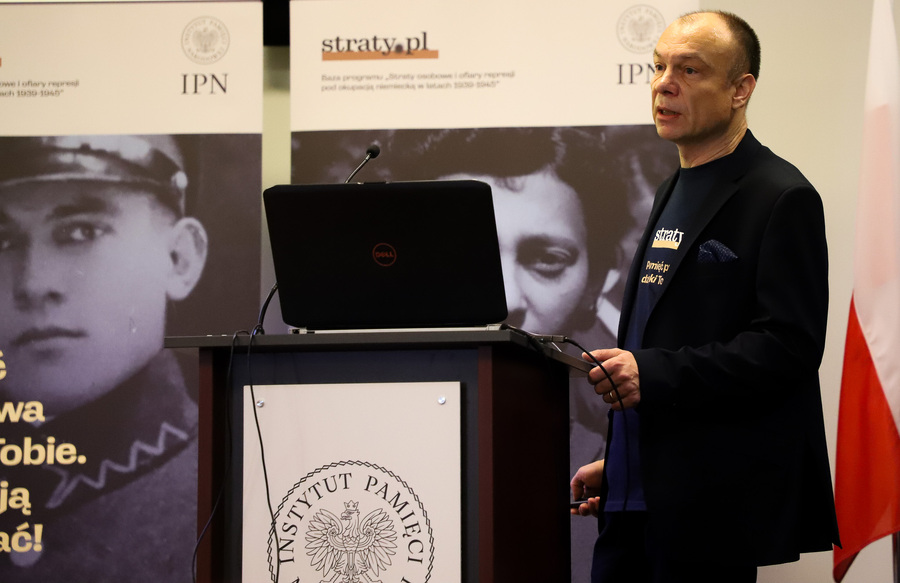 Konferencja prasowa „Straty osobowe i ofiary represji pod okupacją niemiecką w latach 1939-1945” – 31 października 2024, fot. Paula Prudziłowicz (IPN)