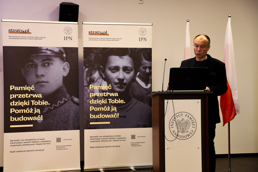 Konferencja prasowa „Straty osobowe i ofiary represji pod okupacją niemiecką w latach 1939-1945” – 31 października 2024, fot. Paula Prudziłowicz (IPN)