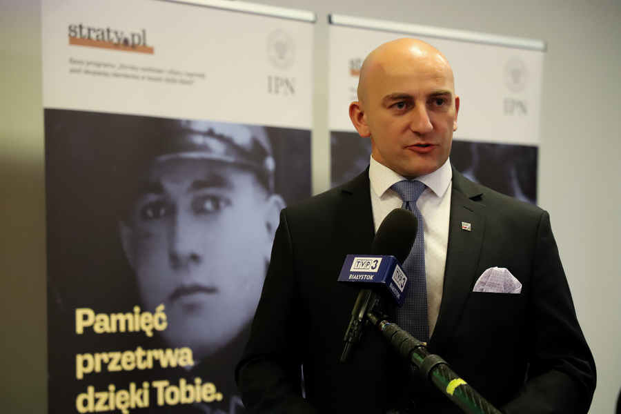 Konferencja prasowa „Straty osobowe i ofiary represji pod okupacją niemiecką w latach 1939-1945” – 31 października 2024, fot. Paula Prudziłowicz (IPN)