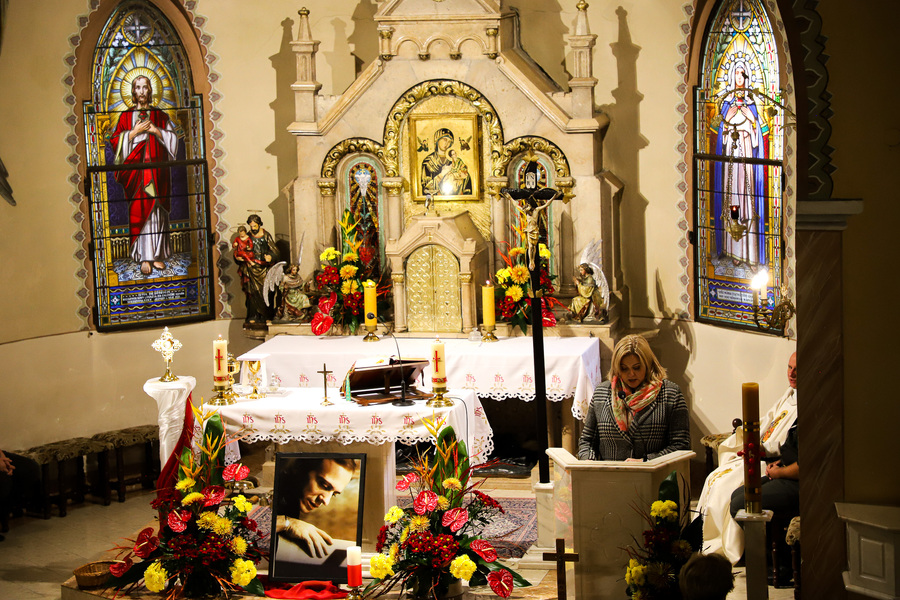 Otwarcie wystawy pt. „Dekalog Księdza Jerzego” z okazji 40. rocznicy męczeńskiej śmierci bł. ks. Jerzego Popiełuszki w Domu Polskim w Budapeszcie – 10 listopada 2024, fot. Paula Prudziłowicz (IPN)