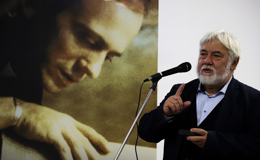 Otwarcie wystawy pt. „Dekalog Księdza Jerzego” z okazji 40. rocznicy męczeńskiej śmierci bł. ks. Jerzego Popiełuszki w Domu Polskim w Budapeszcie – 10 listopada 2024, fot. Paula Prudziłowicz (IPN)