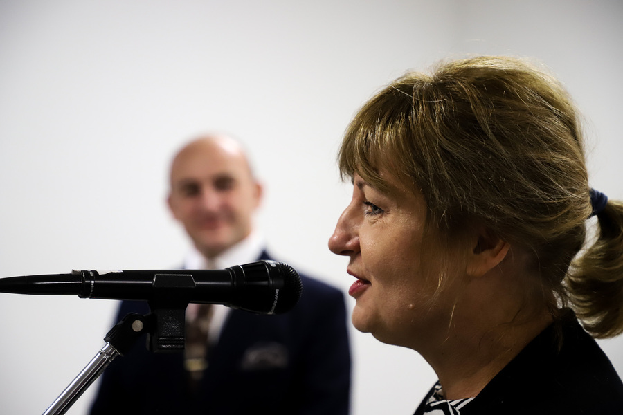 Otwarcie wystawy pt. „Dekalog Księdza Jerzego” z okazji 40. rocznicy męczeńskiej śmierci bł. ks. Jerzego Popiełuszki w Domu Polskim w Budapeszcie – 10 listopada 2024, fot. Paula Prudziłowicz (IPN)