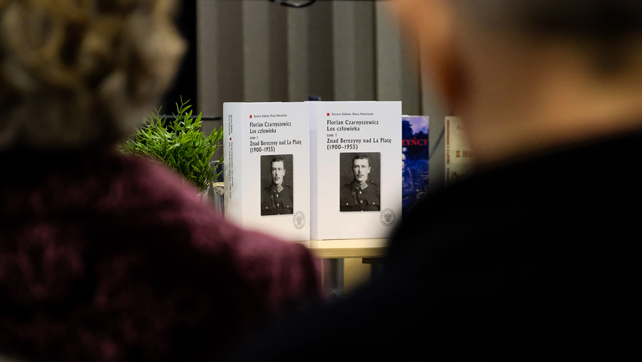 Promocja publikacji przygotowanej przez Oddział IPN w Białymstoku „Florian Czarnyszewicz. Los człowieka, t. 1: Znad Berezyny nad La Platę (1900–1955)” – 19 listopada 2024, fot. Paula Prudziłowicz (IPN)