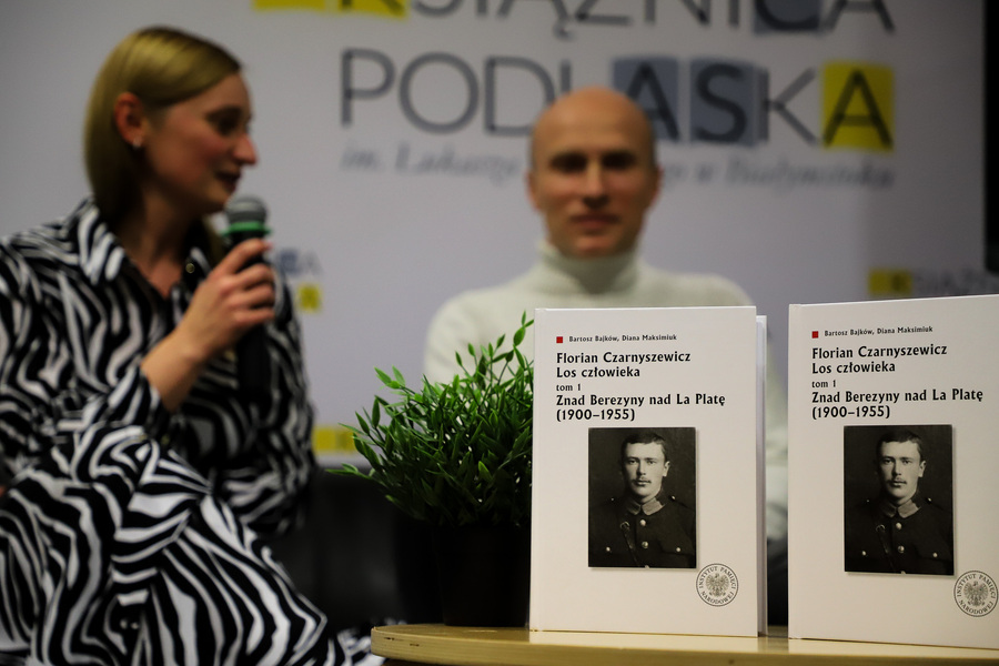Promocja publikacji przygotowanej przez Oddział IPN w Białymstoku „Florian Czarnyszewicz. Los człowieka, t. 1: Znad Berezyny nad La Platę (1900–1955)” – 19 listopada 2024, fot. Paula Prudziłowicz (IPN)