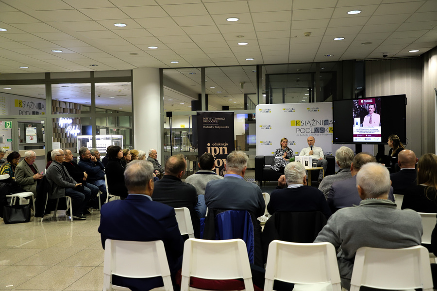 Promocja publikacji przygotowanej przez Oddział IPN w Białymstoku „Florian Czarnyszewicz. Los człowieka, t. 1: Znad Berezyny nad La Platę (1900–1955)” – 19 listopada 2024, fot. Paula Prudziłowicz (IPN)