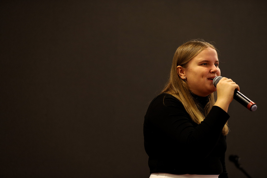 Przesłuchania wojewódzkie IX edycji Festiwalu Piosenki Niezłomnej i Niepodległej im. Henryka Rasiewicza „Kima” – 30 listopada 2024, fot. Paula Prudziłowicz (IPN)