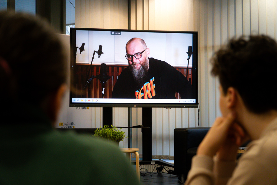 Zajęcia dla uczniów w oparciu o świąteczny materiał edukacyjny pt. „Bombka z Memmingen” – 29 listopada 2024, fot. Paweł Bezubik.