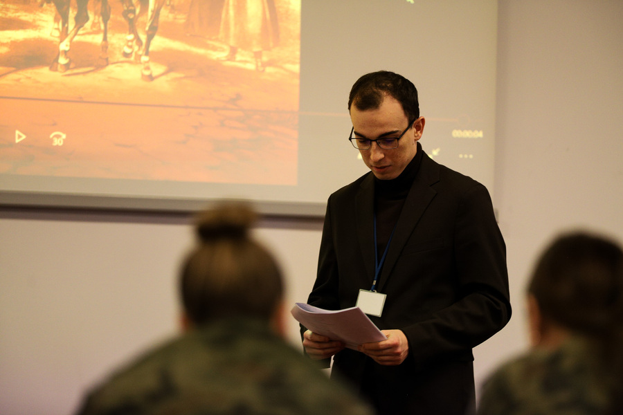 Grudniowe spotkania z młodzieżą w ramach Ogólnopolskiego Konkursu Edukacyjnego „Silni Polską!”, fot. Paula Prudziłowicz (IPN)