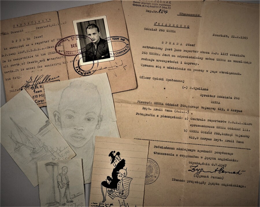 Zbiór pamiątek po Józefie Spradzie, fot. Izabela Kuna (IPN)