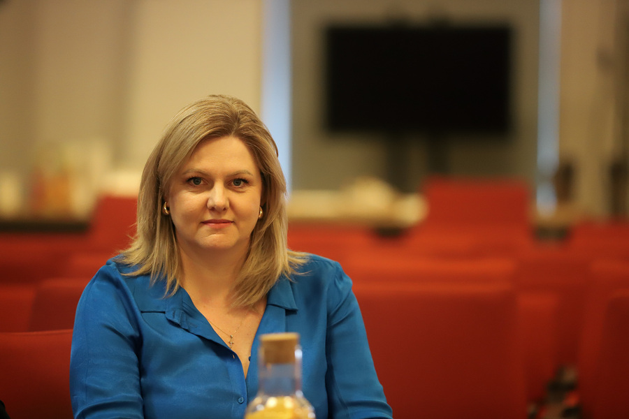 Przesłuchania półfinałowe do XI edycji Ogólnopolskiego Konkursu Recytatorskiego „W kręgu poezji i prozy lagrowej więźniarek obozu KL Ravensbrück” im. Wandy Półtawskiej – 11 marca 2025, fot. Paula Prudziłowicz (IPN)