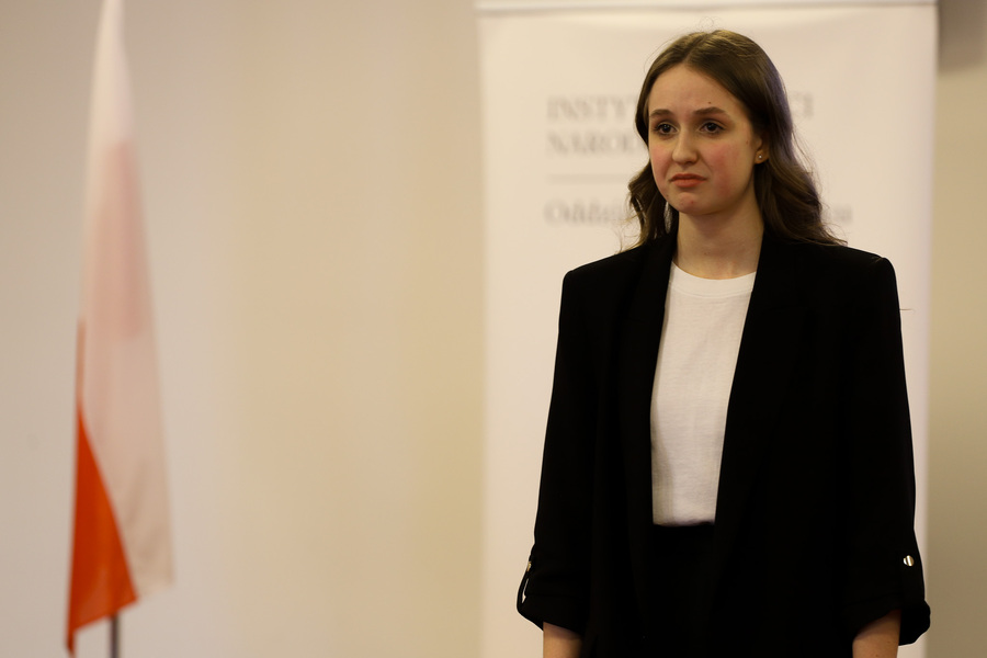 Przesłuchania półfinałowe do XI edycji Ogólnopolskiego Konkursu Recytatorskiego „W kręgu poezji i prozy lagrowej więźniarek obozu KL Ravensbrück” im. Wandy Półtawskiej – 11 marca 2025, fot. Paula Prudziłowicz (IPN)