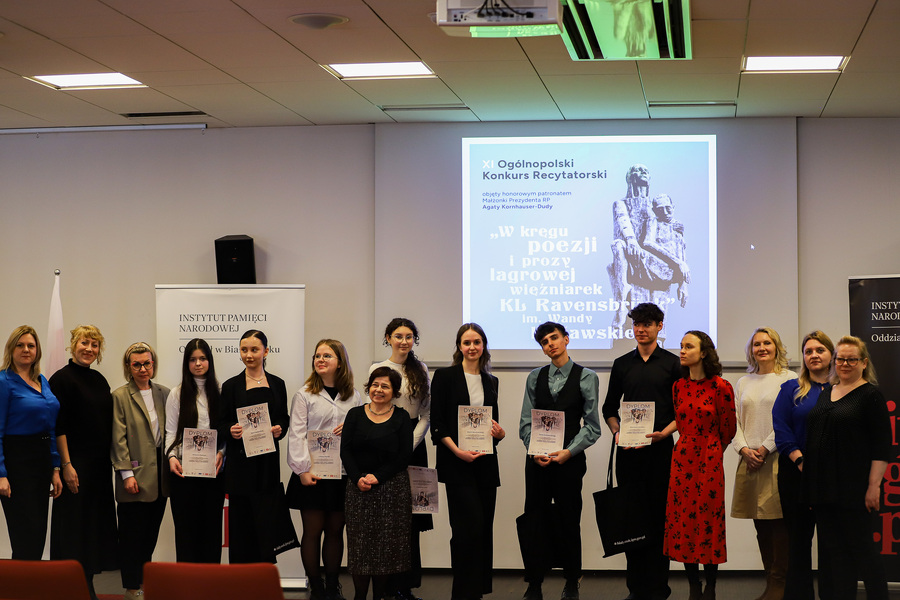 Przesłuchania półfinałowe do XI edycji Ogólnopolskiego Konkursu Recytatorskiego „W kręgu poezji i prozy lagrowej więźniarek obozu KL Ravensbrück” im. Wandy Półtawskiej – 11 marca 2025, fot. Paula Prudziłowicz (IPN)