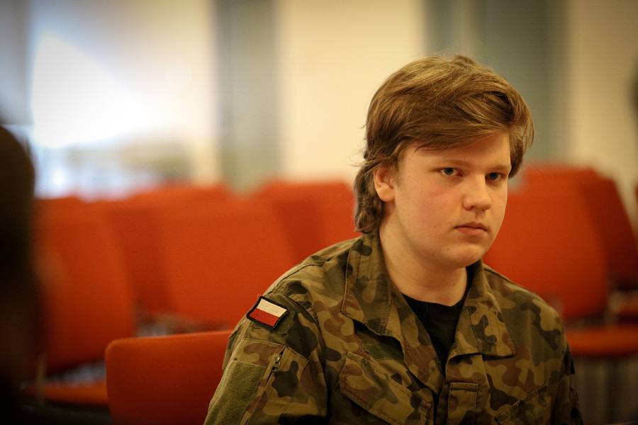 Finałowe przesłuchania XI Regionalnej Olimpiady Historycznej Wiedzy o Armii Krajowej, jej poprzedniczkach i następczyniach – 18 marca 2025, fot. Paula Prudziłowicz (IPN)