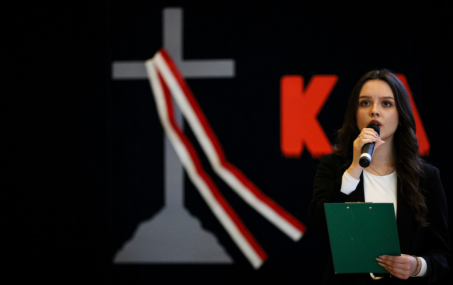 Uroczystości upamiętniające ofiary Zbrodni Katyńskiej w Ostrowi Mazowieckiej – 4 kwietnia 2025, fot. Paula Prudziłowicz (IPN)