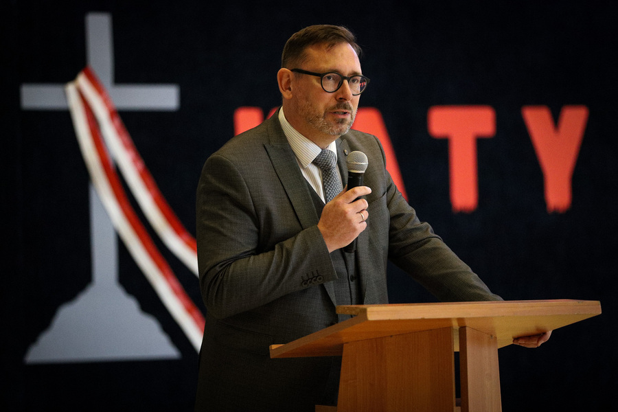 Uroczystości upamiętniające ofiary Zbrodni Katyńskiej w Ostrowi Mazowieckiej – 4 kwietnia 2025, fot. Paula Prudziłowicz (IPN)